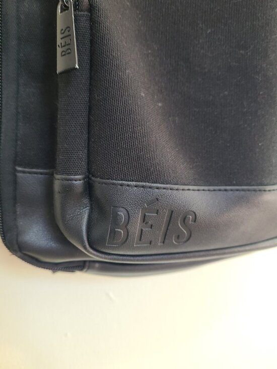 Beis The Travel Backpack In Black Canvas